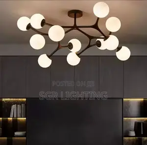 New Glass Ball Ceiling Chandelier for Dining Living Room Center Table
