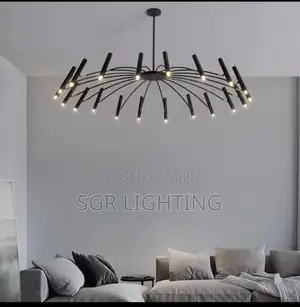 Modern Living Room Led Ceiling Chandelier Metal Black Gold G9