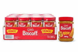 Lotus Biscoff Crunchy Spread 12×380g – Crunchy Caramel Biscuit Spread