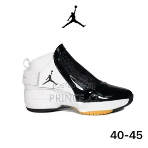 High Top Black and White Air Jordan Retro Sneakers