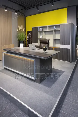 Premium Executive Office Desk With Led Front Panel Modern Manager Tabl