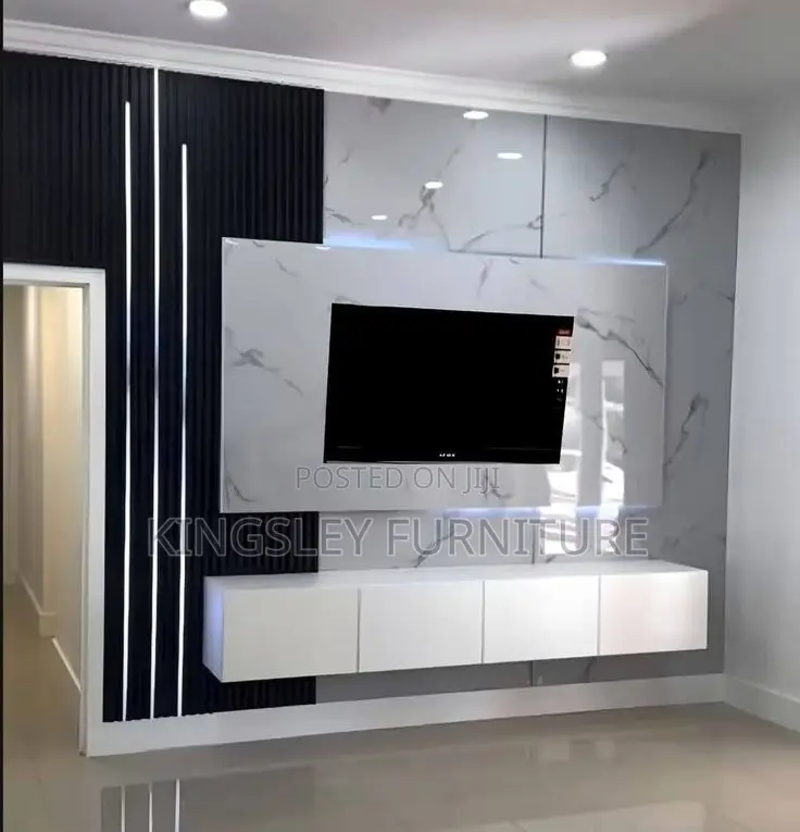 Wall Cladding Tv Console With Light