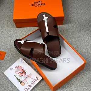 Hermes Leather Slipers 40-46 Brown