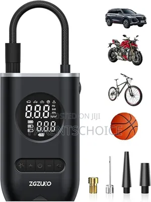 Cordless Air Pump for Car Tires With Pressure Gauge