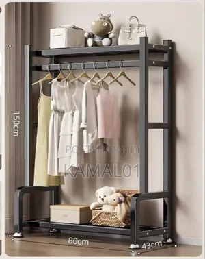 Heavy-Duty Metal Clothes Rack Adjustable Garment Hanger Storage Shelf