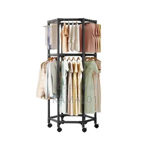 Hexagonal, Double-Layer Clothes Rack