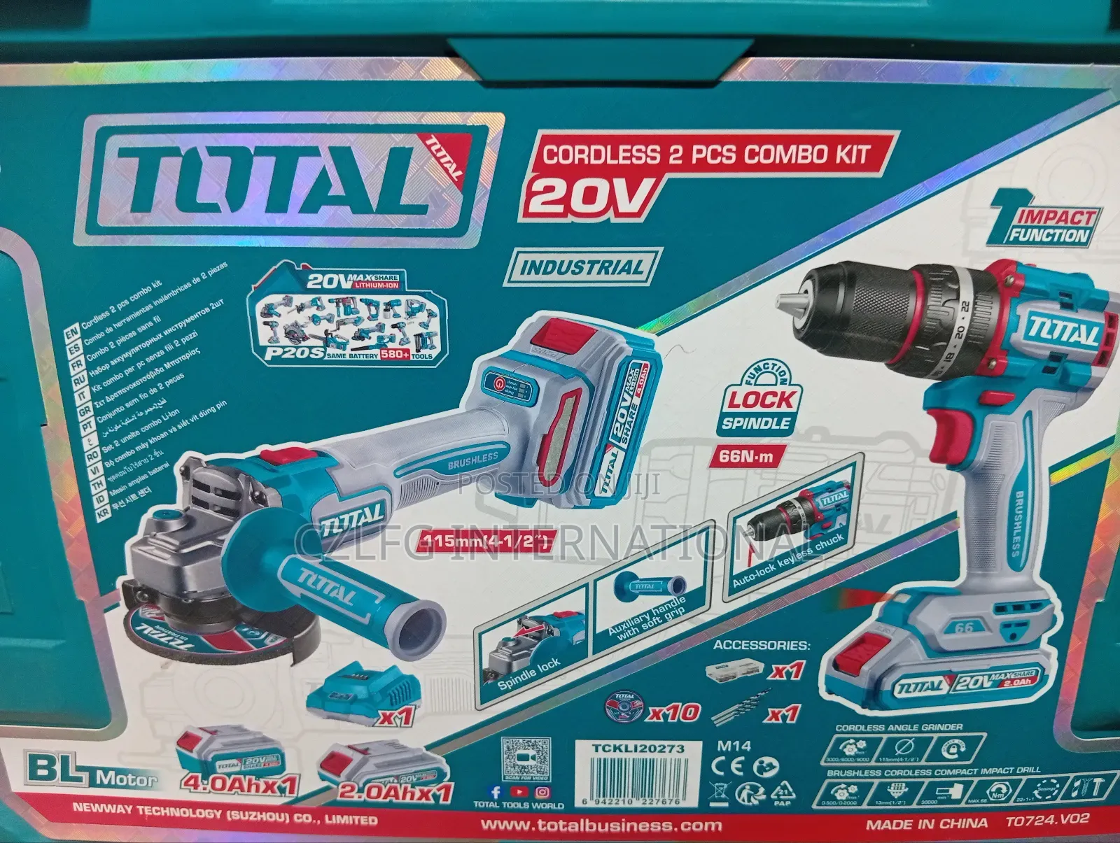 Cordless 2 PCS Combo Kit 20v