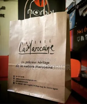 Quality Brown A5 Small Landscape Paper Bag 110gsm Printed
