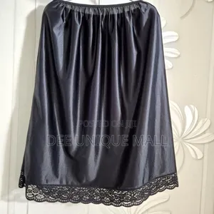 Vintage Black Nylon Lace Half Slip Underskirt