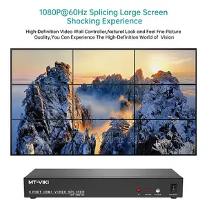 9 Ports Hdmi Video Wall Controller 30hz 3×3 With Ir