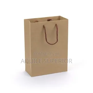 Premium Brown A5 Small Paper Bag Rope Handle Portrait 110gsm