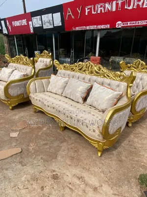 7-Seater Locally Made Royal Gold Sofa Set