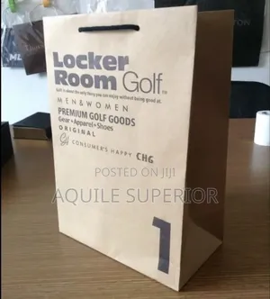 Standard Brown A5 Small Kraft Paper Bags 110gsm Rope Handle Print