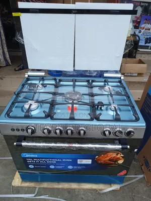 Midea 90×60cm 5-Burner Gas Cooker | Model 9060-5g028-I