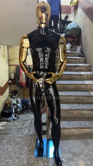 High Quality Male Chrome Black and Gold Display Mannequin