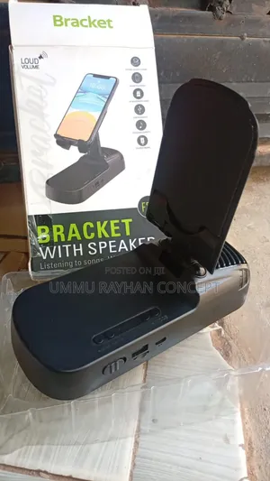 Bracket Phone Holder, Speaker and Charging Spot