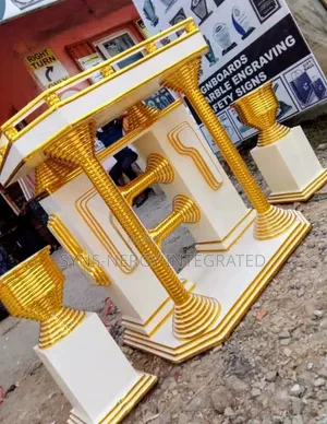 Premium Church Pulpit and Vases
