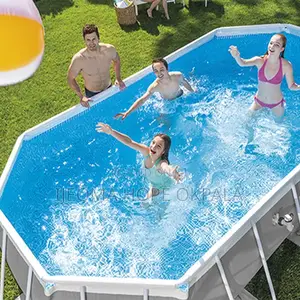 Intexframeoval Poolset 20ftx10fx48with Poolcoverladder Waterfilterpump