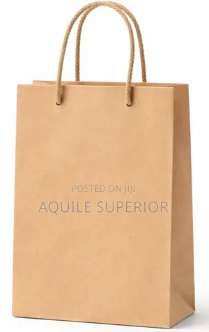Quality Brown A5 Small Portrait Paper Bag Moq 100pcs Rope Handle