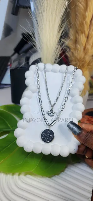 Silver Unisex Layered Necklace