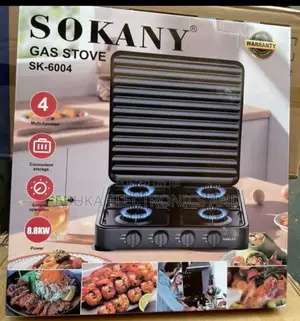 4 Burner Sokany Gas Cooker With Cover Is Available