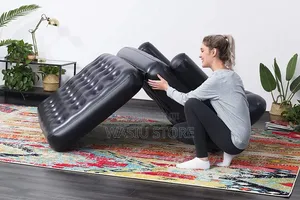 5-in-1 Inflatable Double Air Bed Couch Sofa