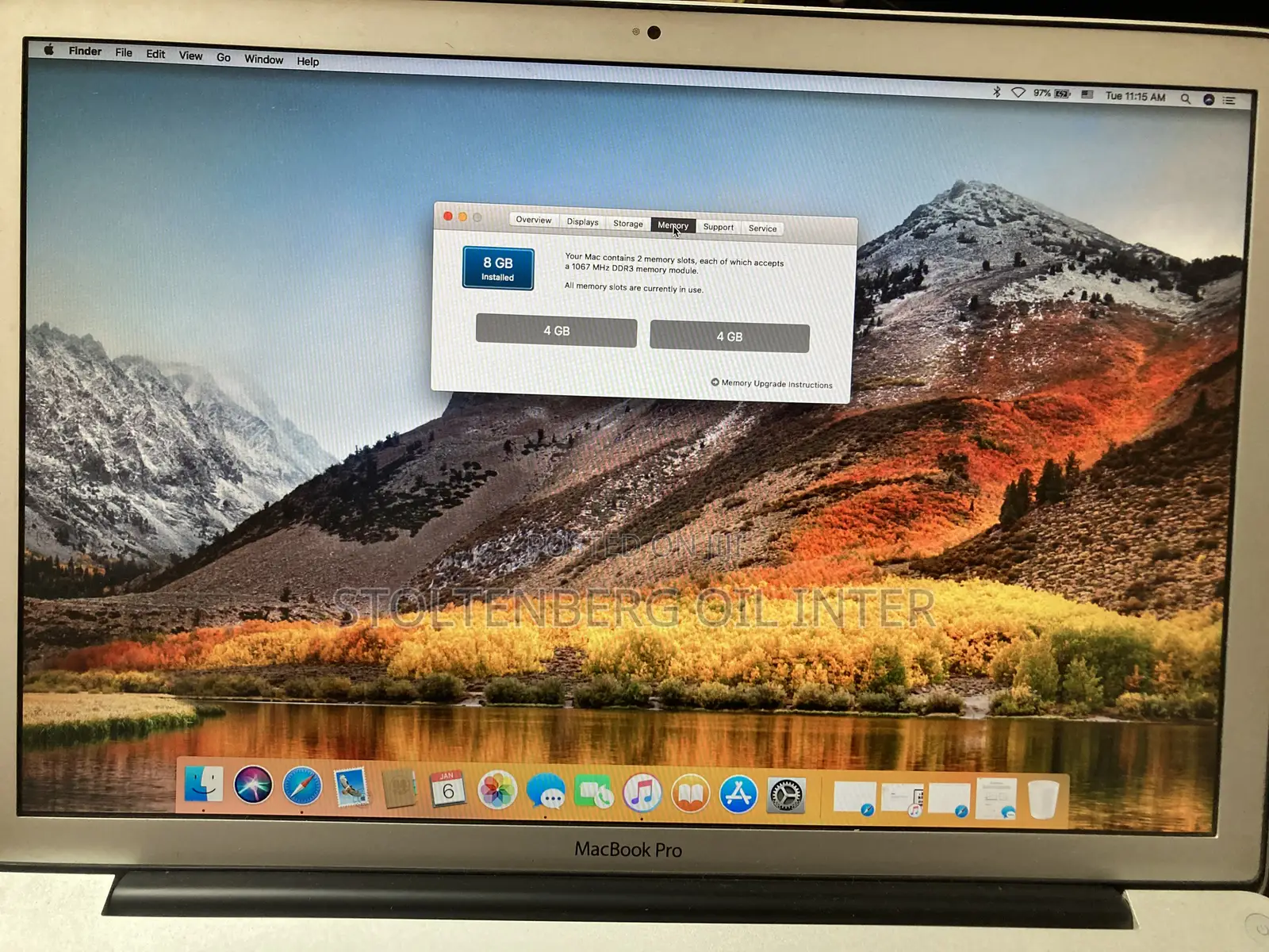 Laptop Apple MacBook Pro 8GB Intel Core I7 HDD 500GB