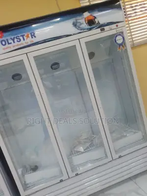 Triple Door Refrigerated Showcase – Double Glass Anti-Fog Shelves