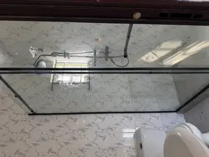 Sliding Shower Cubicle With Black Accessories