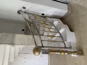 Stainless Railings With Gold Designs
