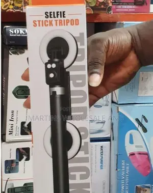 3 in 1 Selfie Stick With Double Ring Light