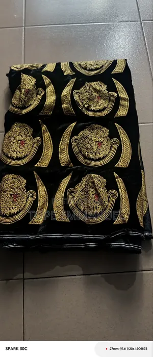 Velvet Isiagu Fabric Material 3yards