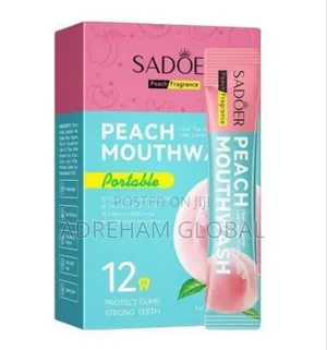 Sadoer 20pcs Fresh Breath Peach Mouthwash ( 10ml Pocket Size)