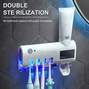 Uv Automatic Toothbrush Steriliser Holder Toothpaste Dispenser Stand