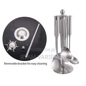 Quality 7pcs Stainless Steel Sliver Cooking Spoon Set
