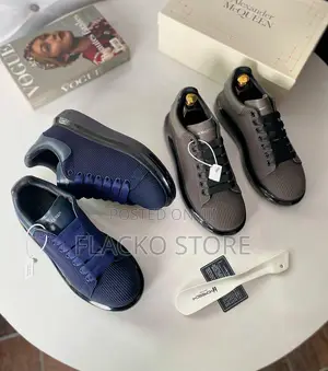 Original Alexander McQueen Luxury Fabric Leather Sneakers
