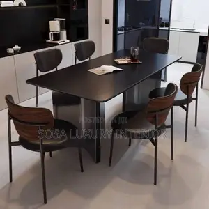 Premium Black Dining Table Set