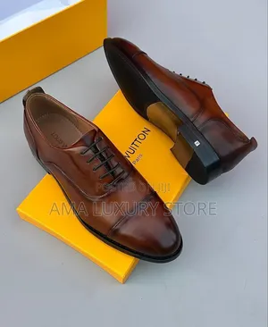 Louis Vuitton Genuine Leather Men's Designer Oxford Corporate Shoes