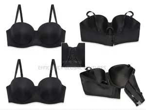 Women's Black Half-Cup Single Padded Bra With 100% Cotton Lining