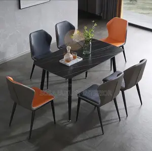 Premium Modern Dining Table Set With Mixed Chairs