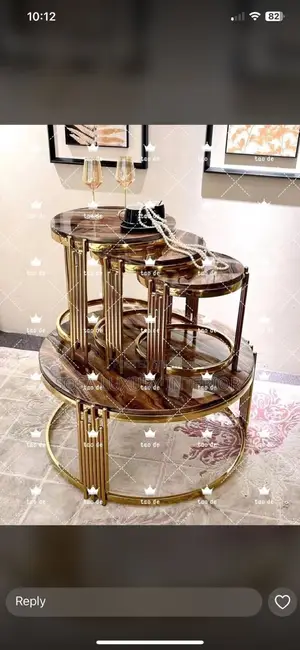 Premium Quality Nesting Marble Centre Table and 3 in 1 Side Tables