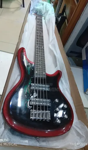 Ibanez 5- String Active Bass Guitar Red and Blue Colour
