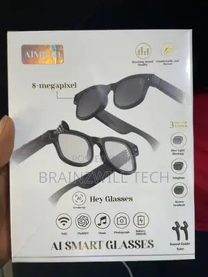 Aimb-g1 Ai Smart Glasses | 8mp, Chat Gpt, Wi-fi, Music, Photograph