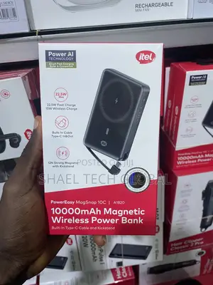 Itel 10,000mah Magnetic Wireless Powerbank
