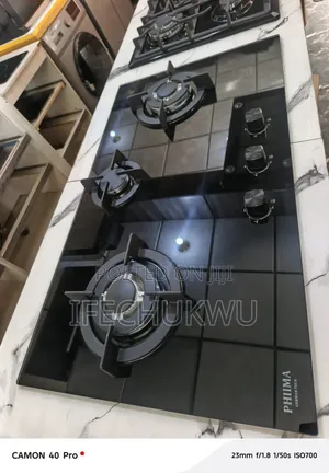 Original Phiima 90cm Built-in Luxury 3 Burners Gas Cooker Hob Copper