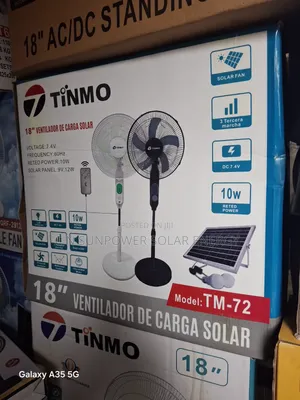 18" Tinmo Rechargeable Solar Fan