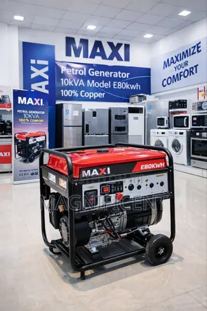 Maxi 10kva Petrol Generator Model E80kwh 100% Copper Heavy Duty Power