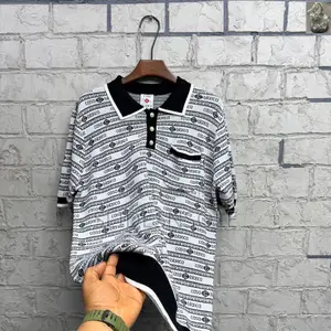 Casablanca Silk-Cotton Knit Polo Shirts
