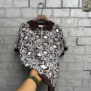 Casablanca Silk-Cotton Knit Polo Shirts