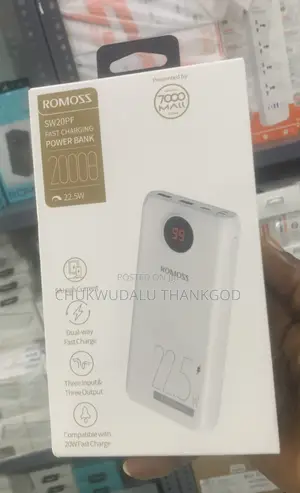 Romoss 22.5w Sw20 Portable Power Bank 20000mah